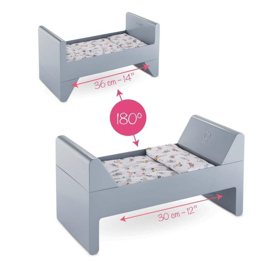 Corolle Flip Over Crib & Bed w/Mattress For 12"-17" Doll Accessory New  in Box